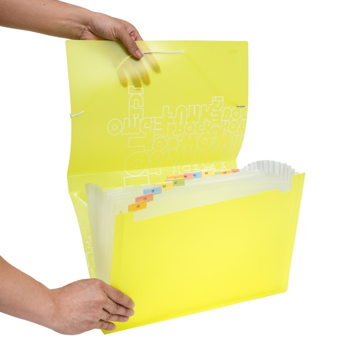 

Baru Bantex Pp Jolly Bright Expanding File 13 Pockets Folio Lime #3607 65 Original
