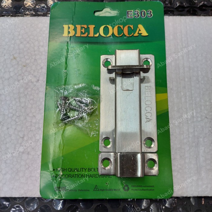 Grendel Kamar Mandi Stainless Belocca Selot Pintu Slot Pintu