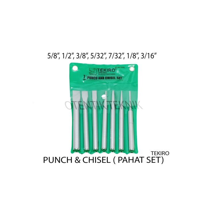 Promo Tekiro Punch And Chisel Set 7 Pcs - Pahat Set Tekiro 7 Pcs
