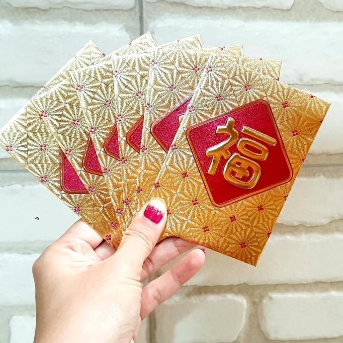 

{ Alee_Ale } 805 Angpao Fu Emas Pendek Ampao Kilap Murah Dekorasi Parcel Imlek Hoki Pengiriman Cepat