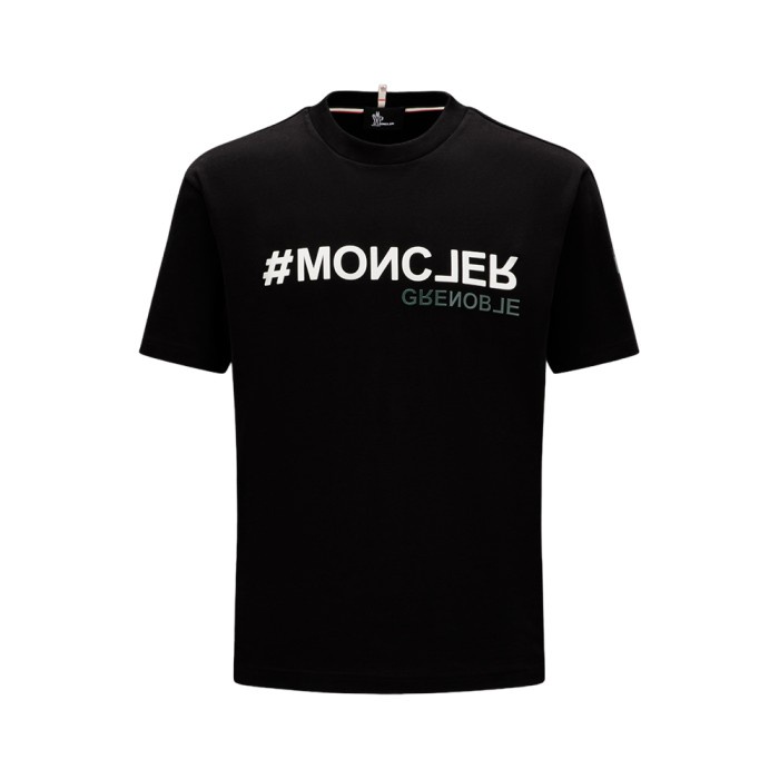 Moncler Grenoble Logo Print T-Shirt Black Green