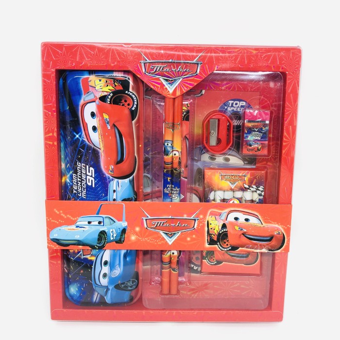 

SALE stationary set 7 in 1 set peralatan tulis anak crayon cars Termurah