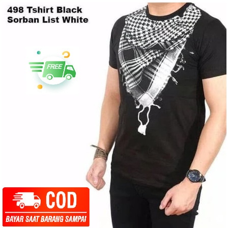 sorban (BISA COD) kaos PRIA DISTRO motif SORBAN MUSLIM 3D(O6D6) sorban putih GRATIS ONGKIR sorban pa