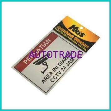 

KRIS STIKER AREA INI DIAWASI CCTV 24 JAM STICKER SIGN LABEL ANODIZED