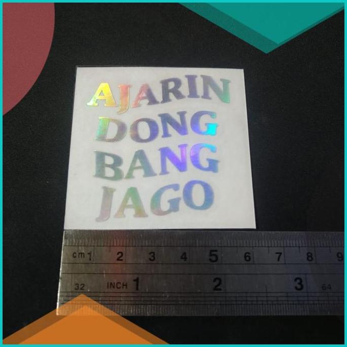 

Cutting Sticker Hologram AJARIN DONG BANG JAGO 5X5cm 20JVLZ3 last sto
