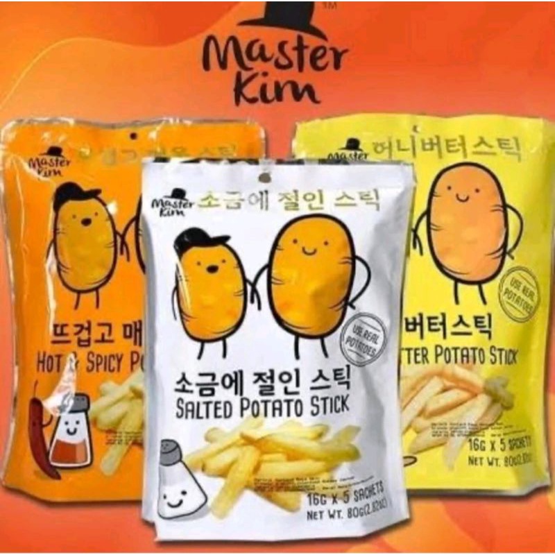 

Master kim Potato Stik Original/Honney butter/Spicy 70gr