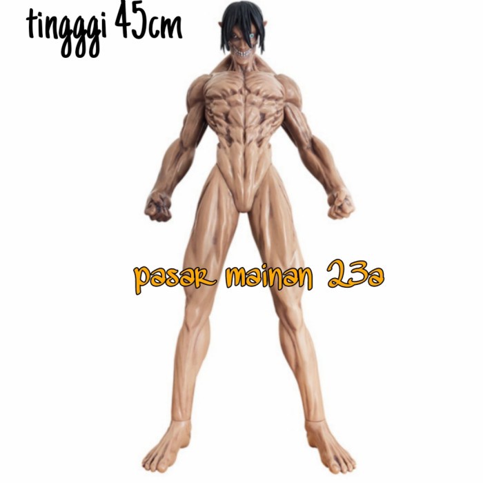 ✅Baru Figure Attack On Titan Eren Jumbo 45Cm/Mainan Figure Attack On Titan Diskon