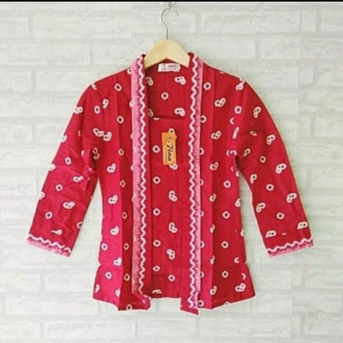 Atasan Kebaya Kutubaru Katun Jumputan Modern Seragam Nikah Manten