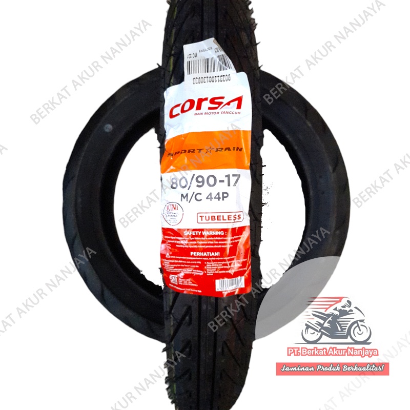 Corsa Sport Rain 80/90-17 Ban Motor Tubeless Bonus Til