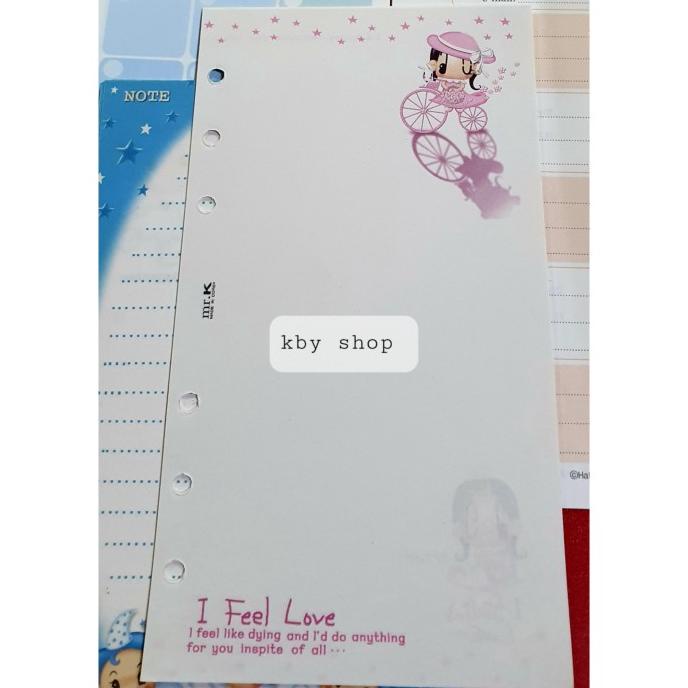 

Kertas Refill Loose Leaf Binder 6 Lubang 9.5X17Cm 20Lembar Kode 1107