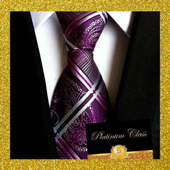 dasi batik import ungu kombinasi platinum class