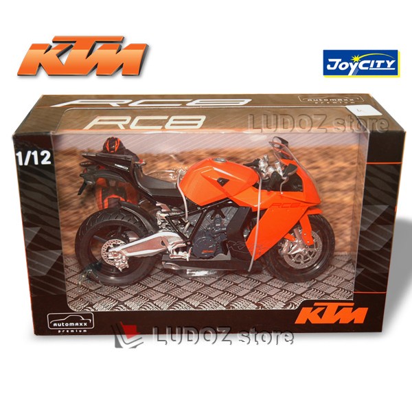 PROMO KTM RC8 ORANGE MINIATUR REPLIKA DIECAST SKALA 12 AUTOMAXX JOYCITY TERMURAH