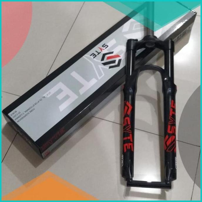 Garpu sepeda MTB 27.5 fork SYTE with lock preload travel 120 alloy 20