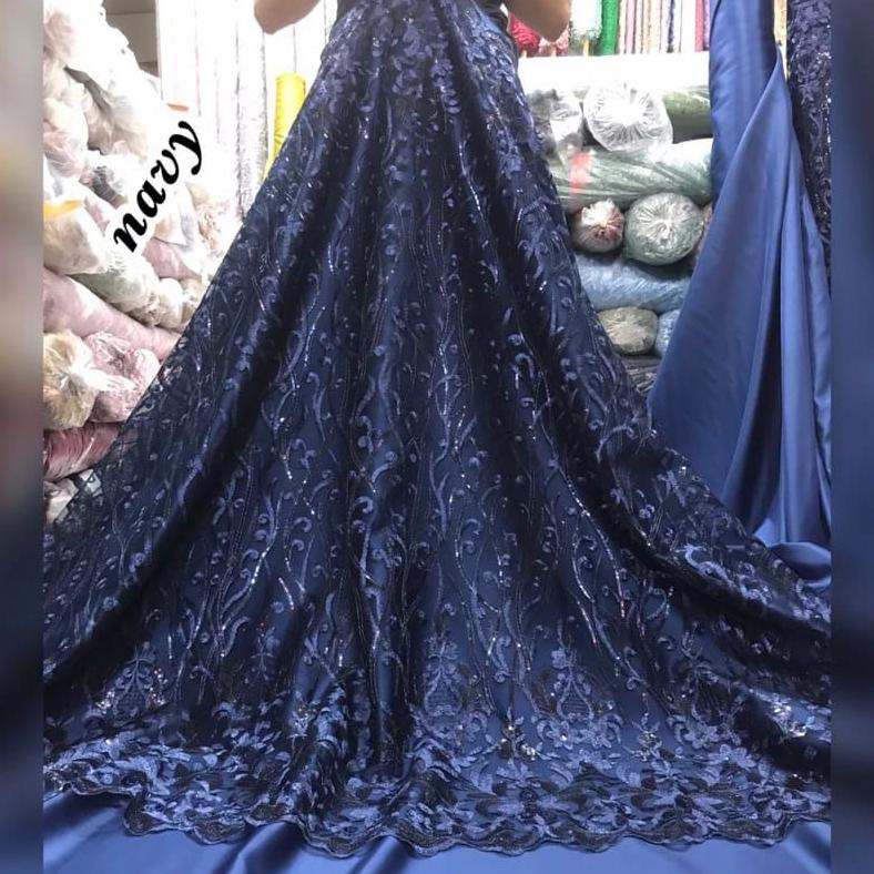 Miliki - Kain Bahan Tile Payet Spangkle  / Bahan Kain Tile Payet Spangkle / Bahan Brokat Kebaya ,,