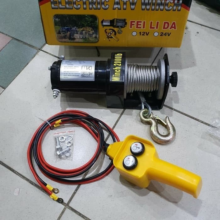 Electric Winch Atv Hoist 1000 Kg Winch 2000 Lbs Winch Elektrik 12V