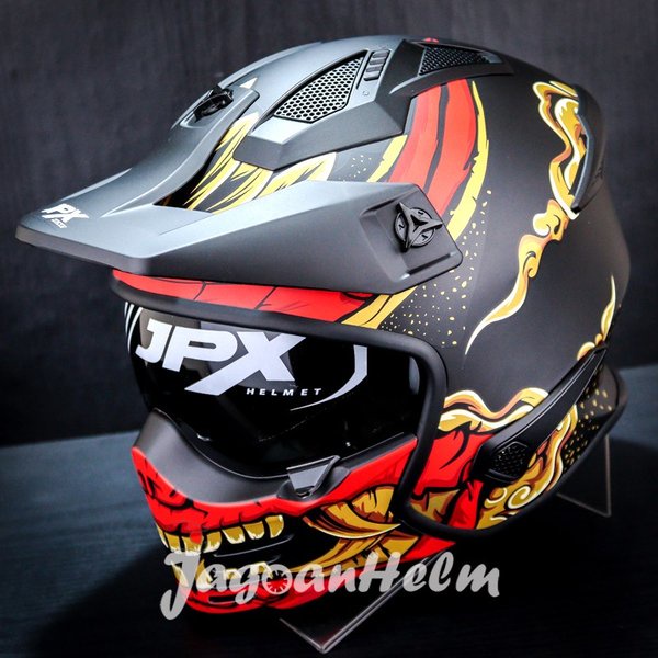 Jpx Helm Mx726R Mx06 Black Doff Mx726 R Crossover Mx 726R