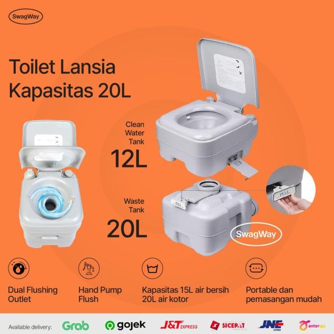 Kursi Toilet Duduk WC Portable Orang Tua Lansia