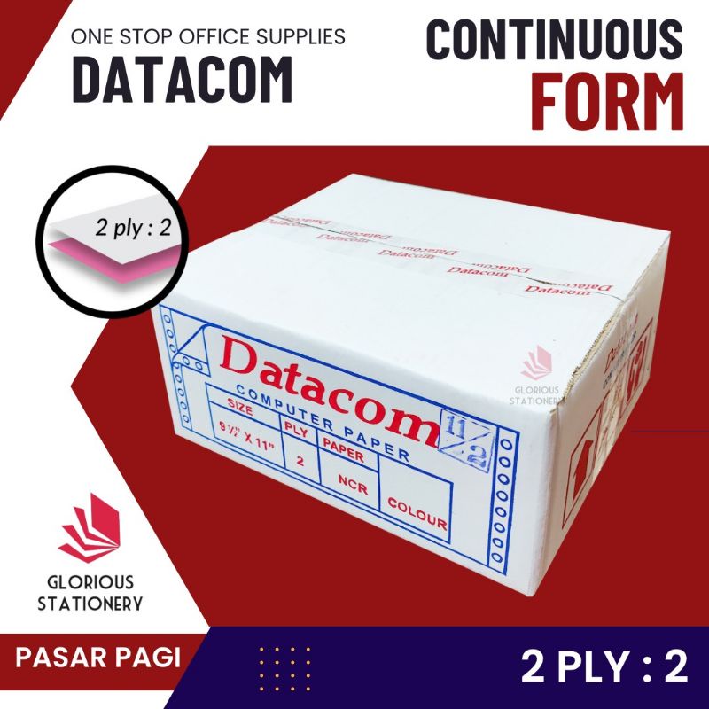 

Kertas Continuous Form Datacom 9.5x11 2ply Bagi 2