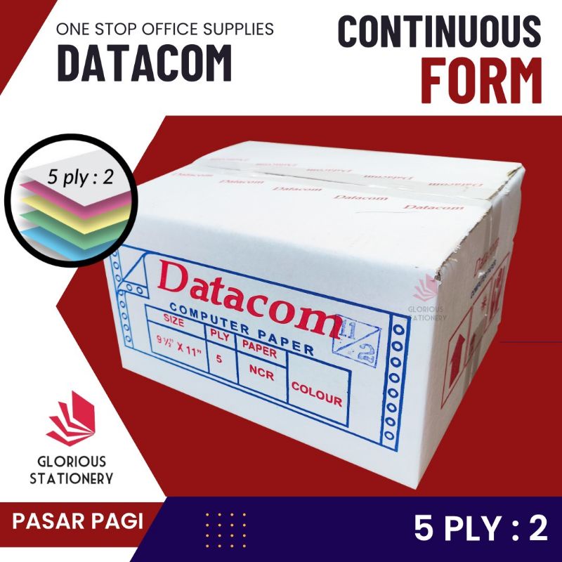 

Kertas Continuous Form Datacom 9.5x11 5ply Bagi 2