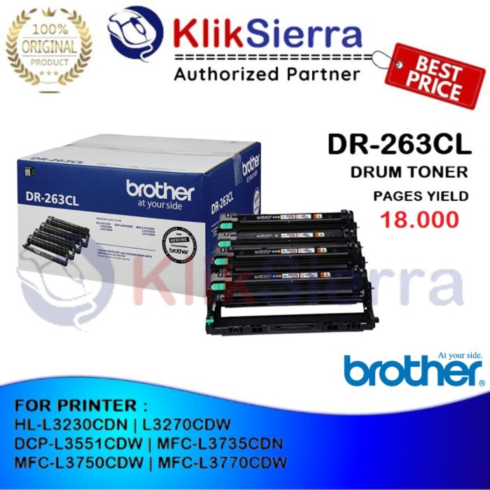 BROTHER DRUM DR-263CL ORIGINAL DR263CL DR263 FOR L3230 L3270 L3551CDW