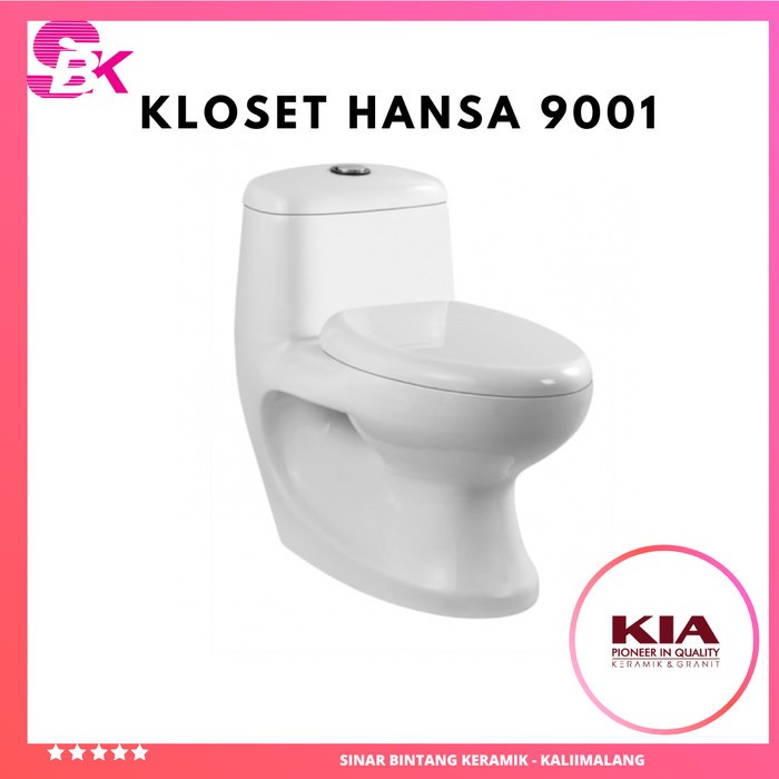 New Closet / Kloset / Toilet Duduk Kia Hansa 9001 One Piece Hemat