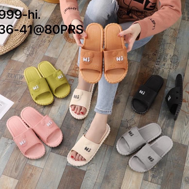 Bisa Cod Sandal Selop Wanita Laluna 999/ Sandal Selop Jelly Import/ Sandal Selop Rumah Lembut Dan Em