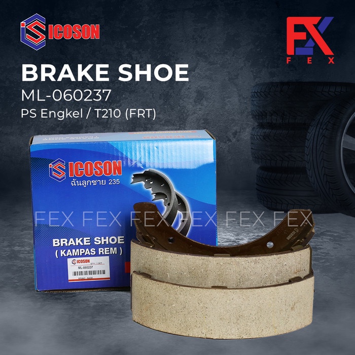 Cod Icoson Brake Shoe (Kampas Rem) Belakang Colt Diesel Ps Engkel / T210 Kode Dit126