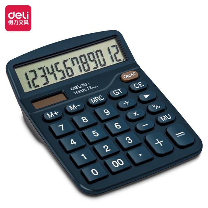 

TERLARIS - DELI DESKTOP CALCULATOR / KALKULATOR MEJA 12 DIGIT DUAL POWER TE837C