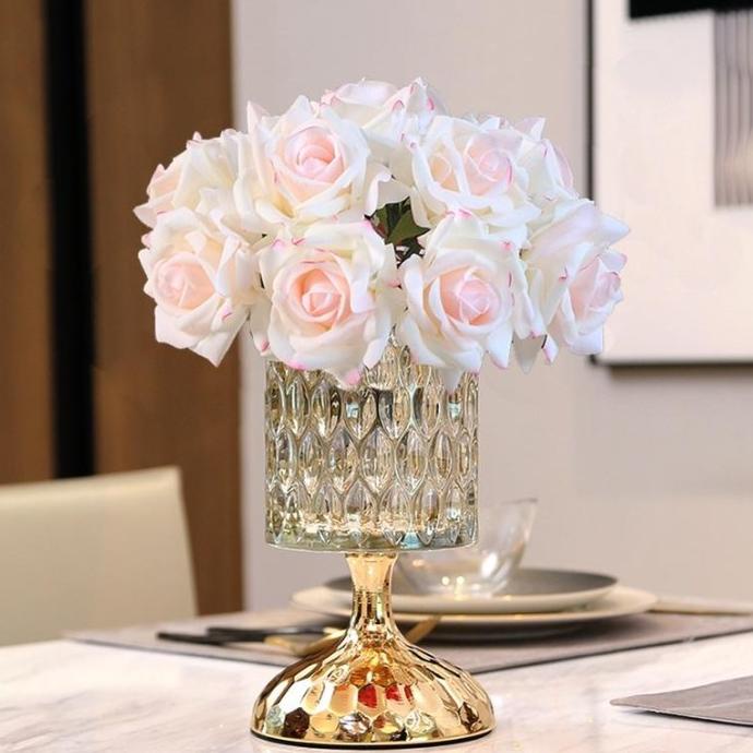 Eyre Kaca Kristal Mewah Ruang Tamu Kelas Atas Pengaturan Bunga Meja Torcyrorcy
