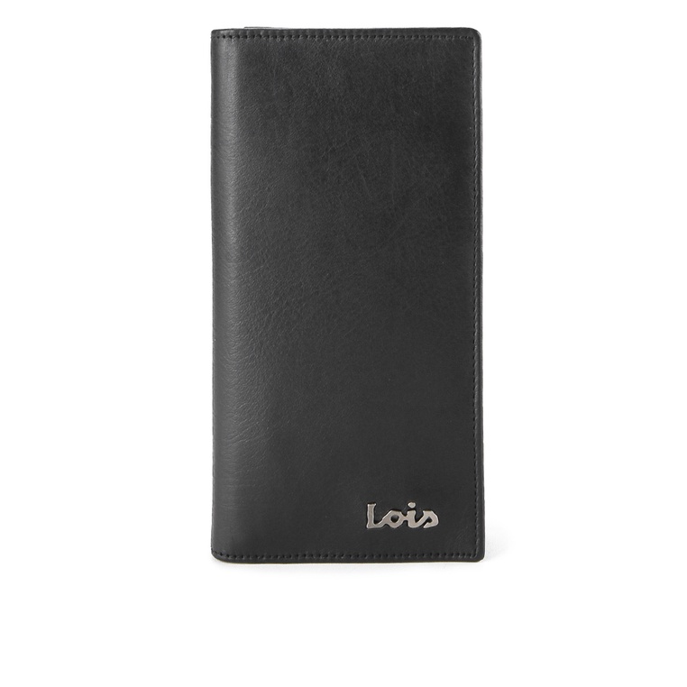 Dompet Lois Jeans Original Pria Kecil kulit panjang desain klasik dengan detail metal logo Branded M