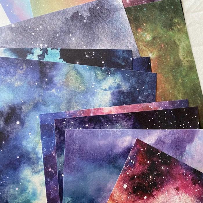 

TERLARIS - 24PCS/SET SCRAPBOOK PAPER PACK JURNAL ORIGAMI 15X15CM STARRY SKY #12