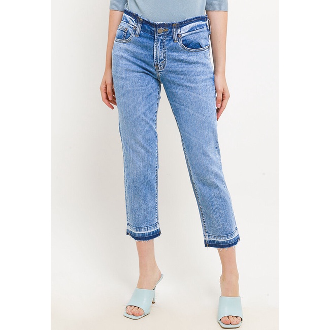 Celana Panjang Lois Jeans Original Wanita Kulot Regular fit Asli 100% Unik Stright Stretch FTW301 Gadis Classic Denim
