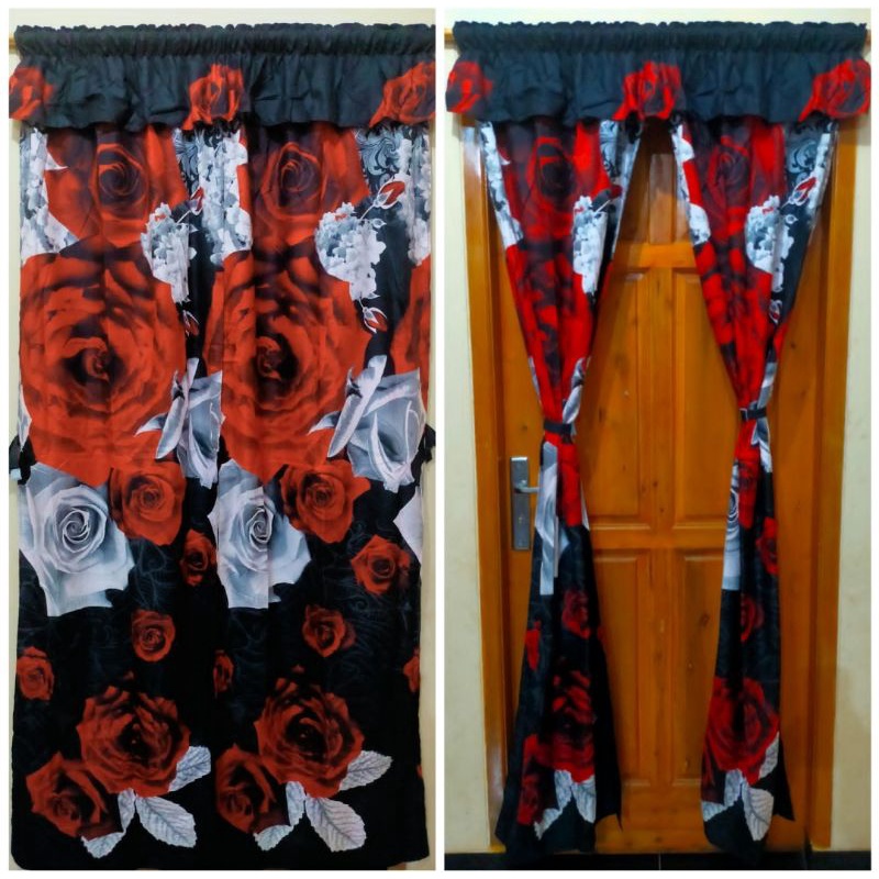 Gorden serut 2layar belah tengah