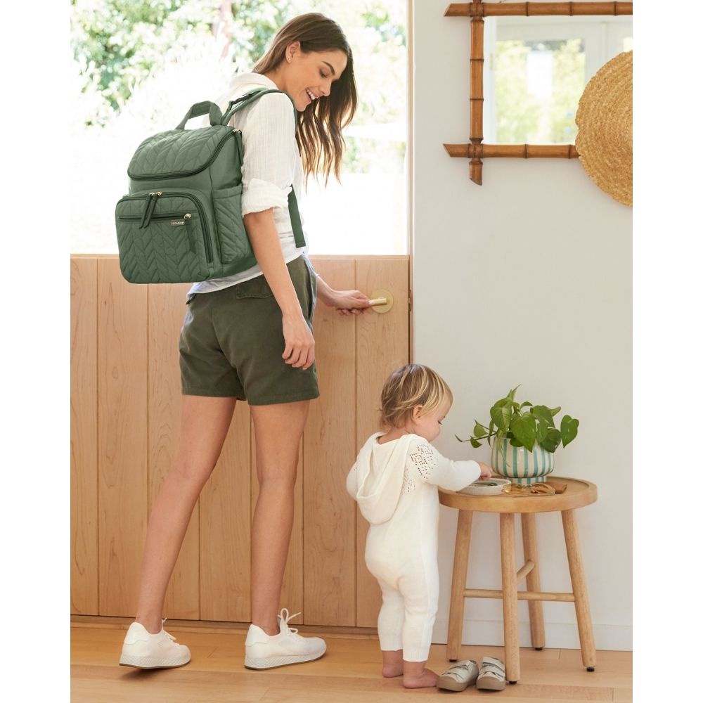 Skip Hop Forma Backpack Dark Sage - Tas Popok Anak Bayi (Hijau)