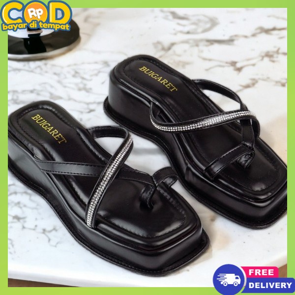 Widges Hak Tinggi Sndal Jepit Andal Wedges Murah Karet Empuk Sndal Casual Wedjes Weges Sendal Hak Ti