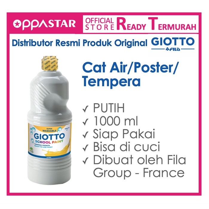 

Promo Giotto School Paint 1000 Ml White Putih