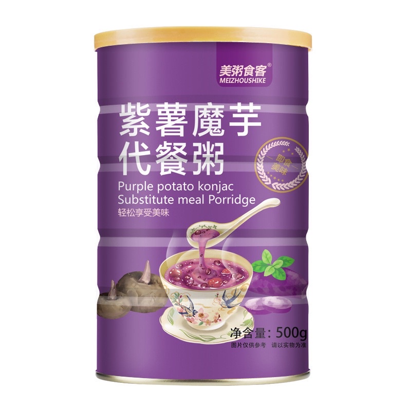 

Meizhoushike Purple Potato Konjac Substitute Meal Porridge Bubur Kentang Ungu Sarapan Pagi Sehat