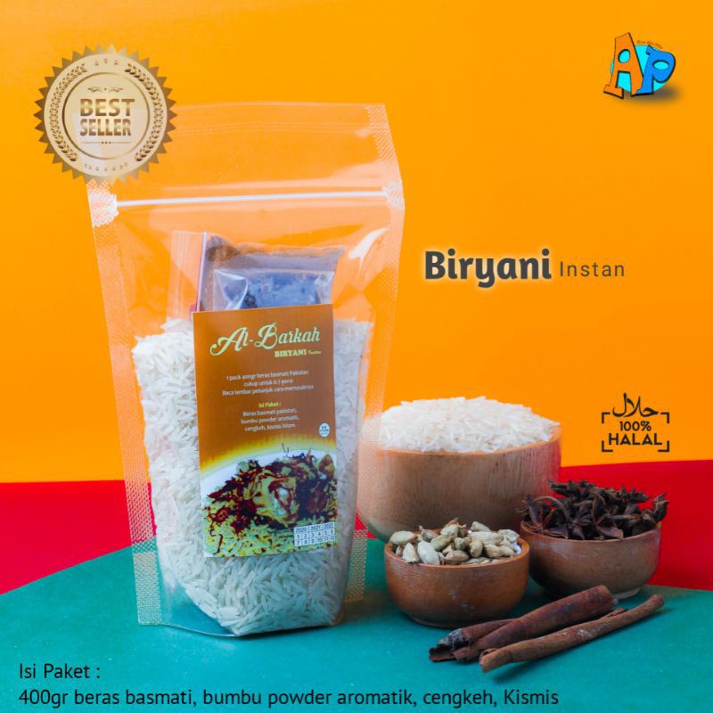 

Beras Basmati Dan Bumbu Nasi Yani Instan Siap Saji Al-Barkah 400G Paket Hemat