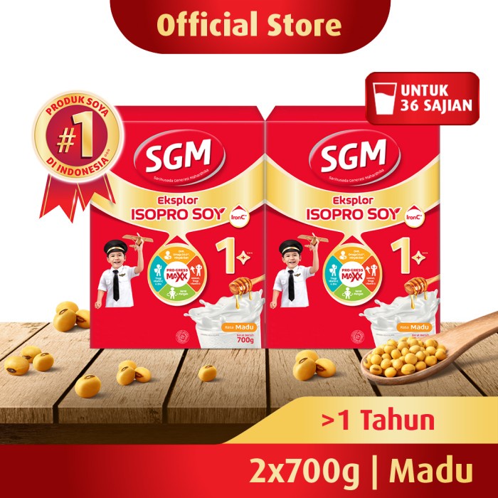 

Paket 2 - Sgm Eksplor Isopro Soy 1+ Madu Susu Pertumbuhan 700G