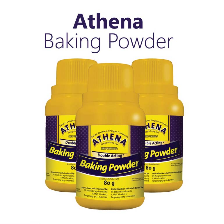 

Athena double acting baking powder 80g / athena baking powder 80g / zeelandia baking powder 80g / baking powder bubuk 80g