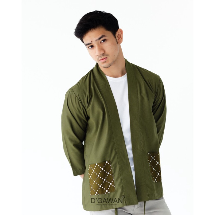 HAKO KIMONO ARMY - OUTER BATIK PRIA - BY DGAWAN.CO