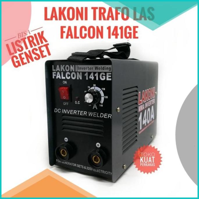 Lakoni trafo mesin las Falcon 141GE 140A bisa listrik genset, garansi