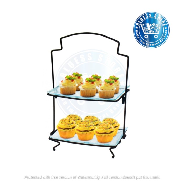 APPETITE WADAH SAJI 2 TINGKAT CARY TEMPAT SAJI MAKANAN TEMPAT SAJI KUE