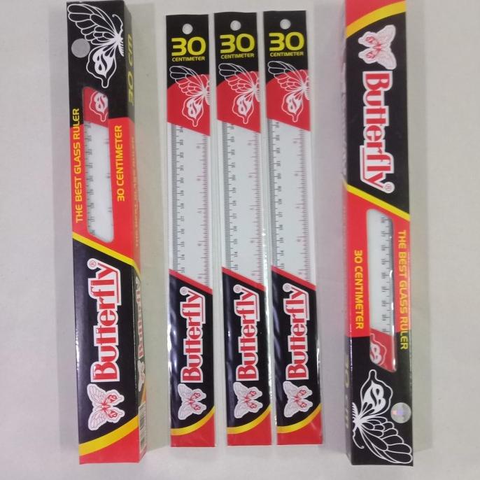 

Penggaris Butterfly 30 Cm Garisan Plastik Kode 898