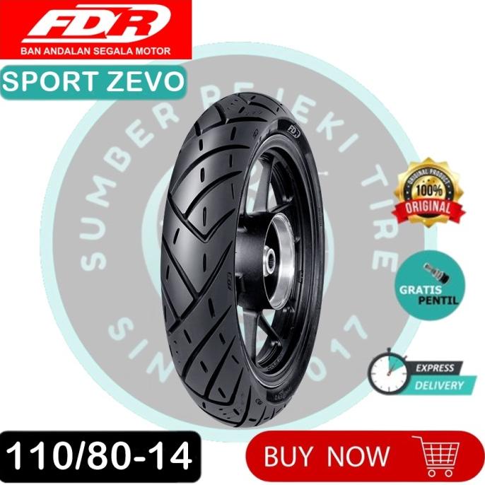,,,,,,,] Ban Motor FDR Sport Zevo 110/80-14 Tubeless Ban Motor Matic Ring 14