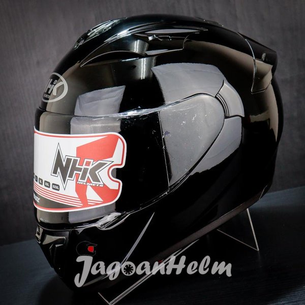 Nhk Helm Gpprime Solid Black Glossy Gp Prime Single Visor