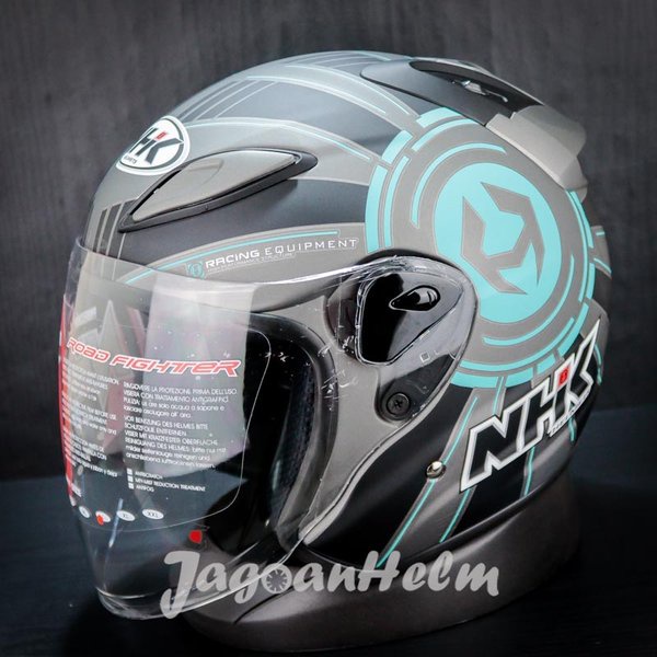 Nhk Helm R6 Blazer Grey Black Tosca Doff R-6 Single Visor