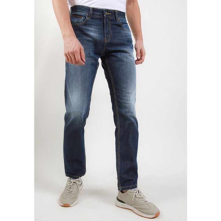 Celana Jeans Lois Original Pria Levis Warna biru Asli 100% Unik Slim Fit Denim Pants CFL076C Cowok Timeless