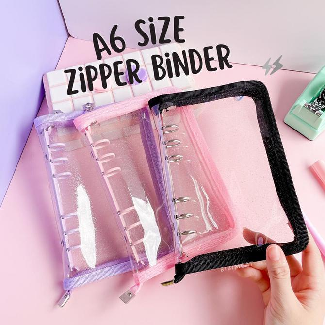 

(A6 Size) Binder Zipper File Organizer Resleting