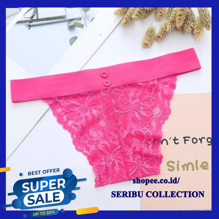 G STRING WANITA CELANA DALAM SEXY RENDA TRANSPARAN CD LINGERIE  DISKON GEDE 